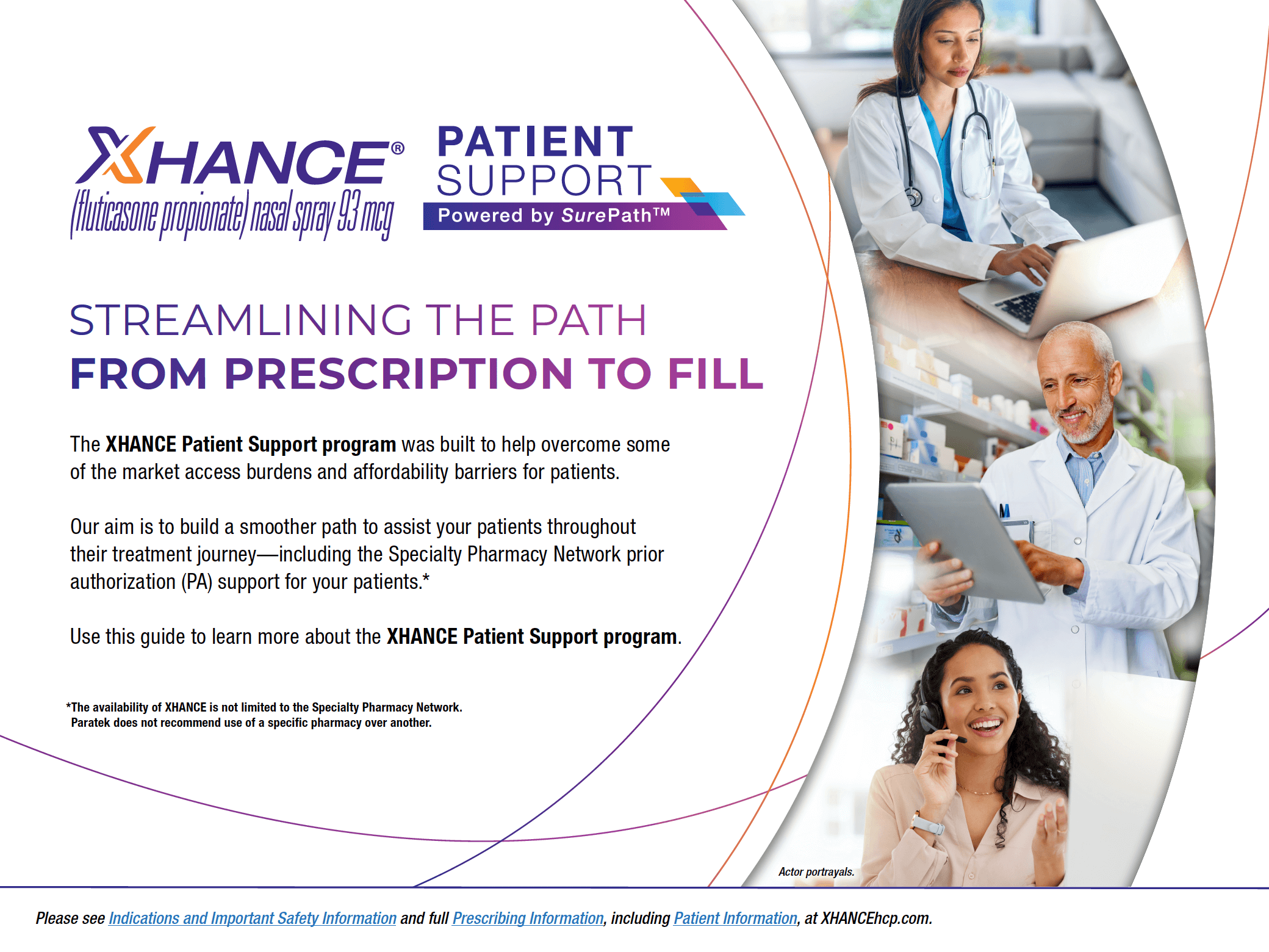 XHANCE Access Guide brochure covering patient support and affordability resources