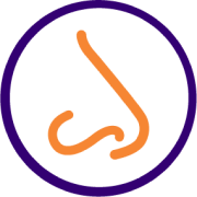 Icon representing deposition in nasal areas