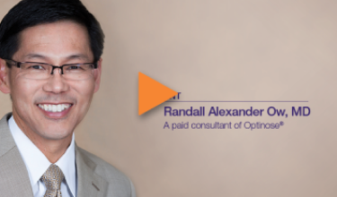 Video of an ENT discussesing goals of reducing nasal polyp grade and improving symptoms
